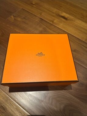 Hermes Orange Box with Brown Trim
